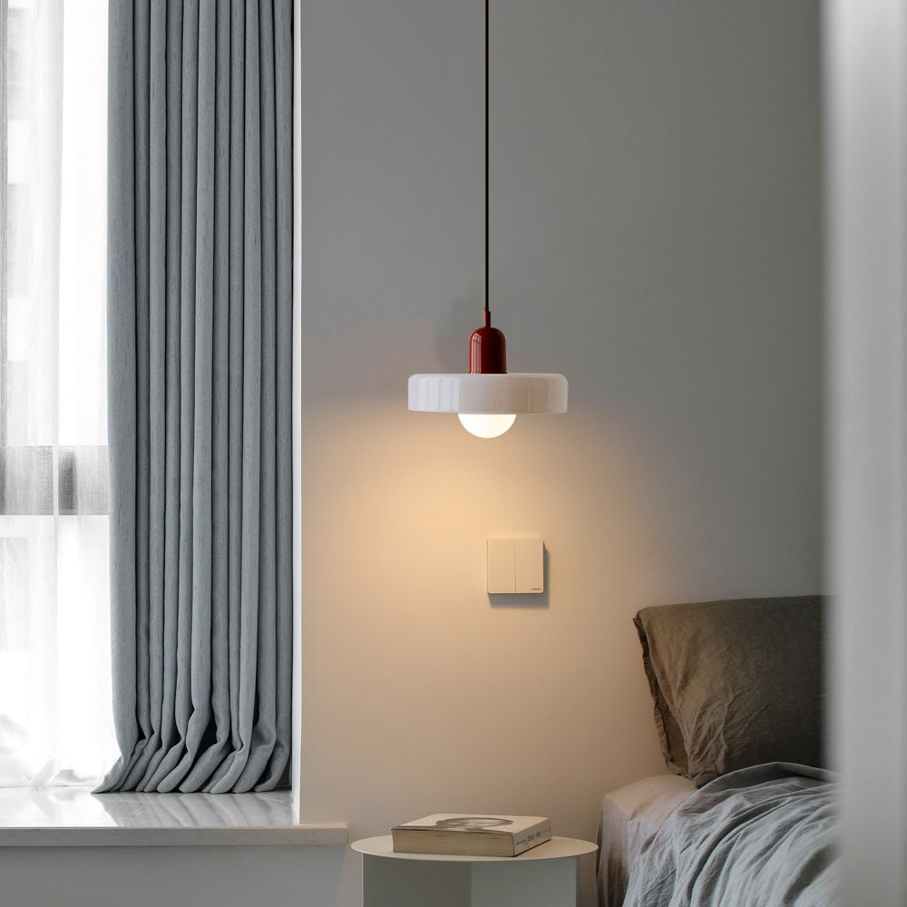Pendant Lamp | Bauhaus Stained Glass Design | Glass Material | Adjustable Suspension