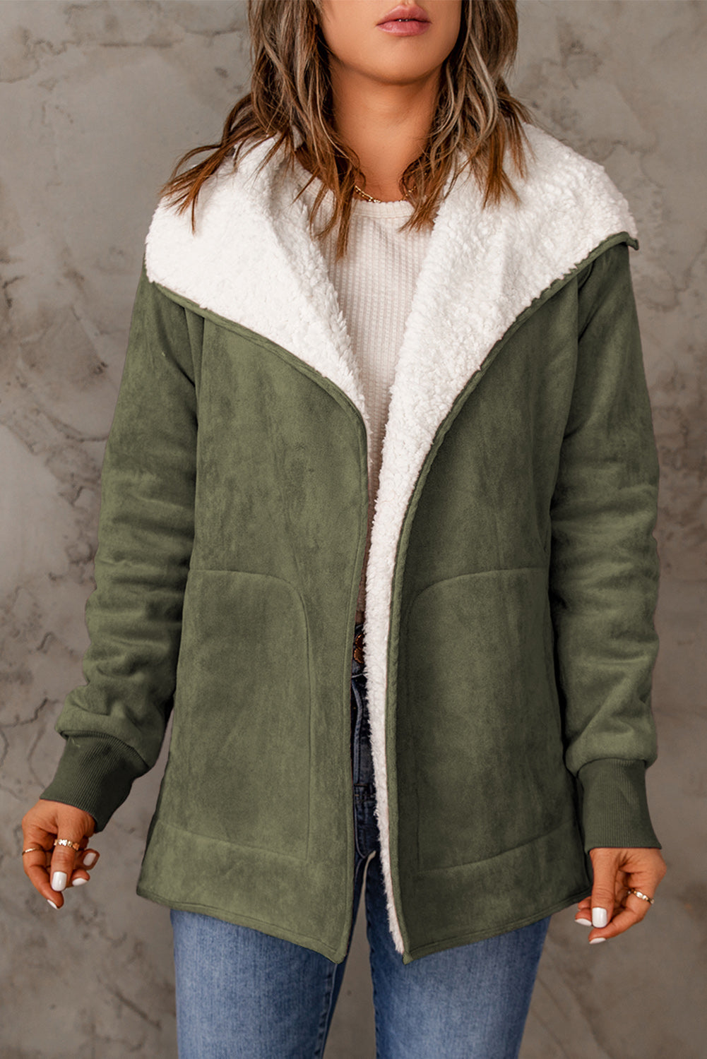 Faux Leather Jacket | Fleece Lined | Warm and Stylish | Reusable