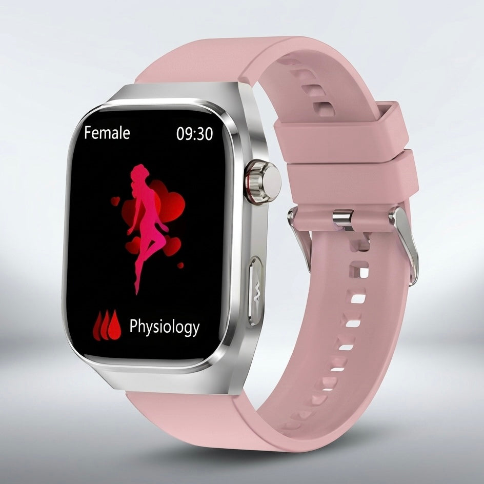 Smartwatch with ECG, Heart Rate, Blood Oxygen & Sleep Monitor - IP68, Bluetooth Calling, 650mAh, 2.04" AMOLED
