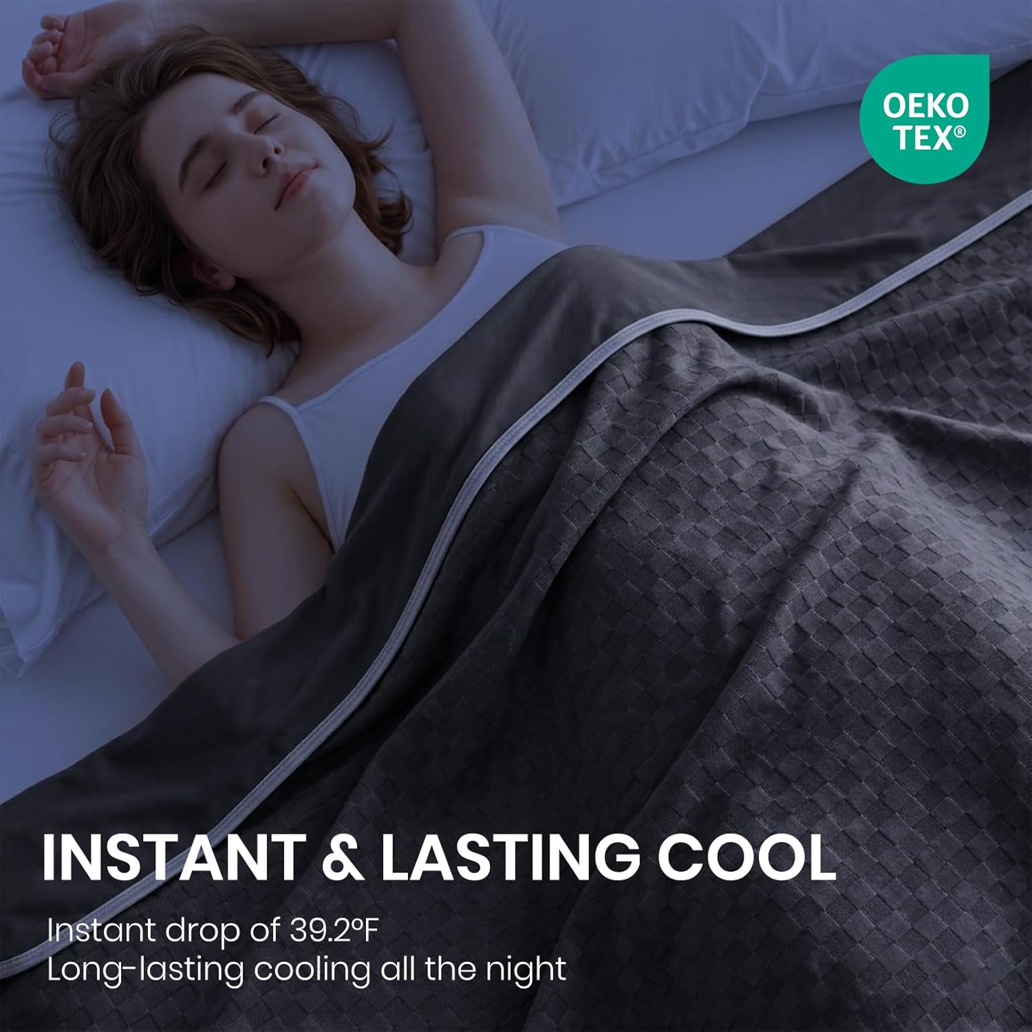 Cooling Blanket with Arc-Chill Fabric Technology for Hot Sleepers - Soft & Lightweight