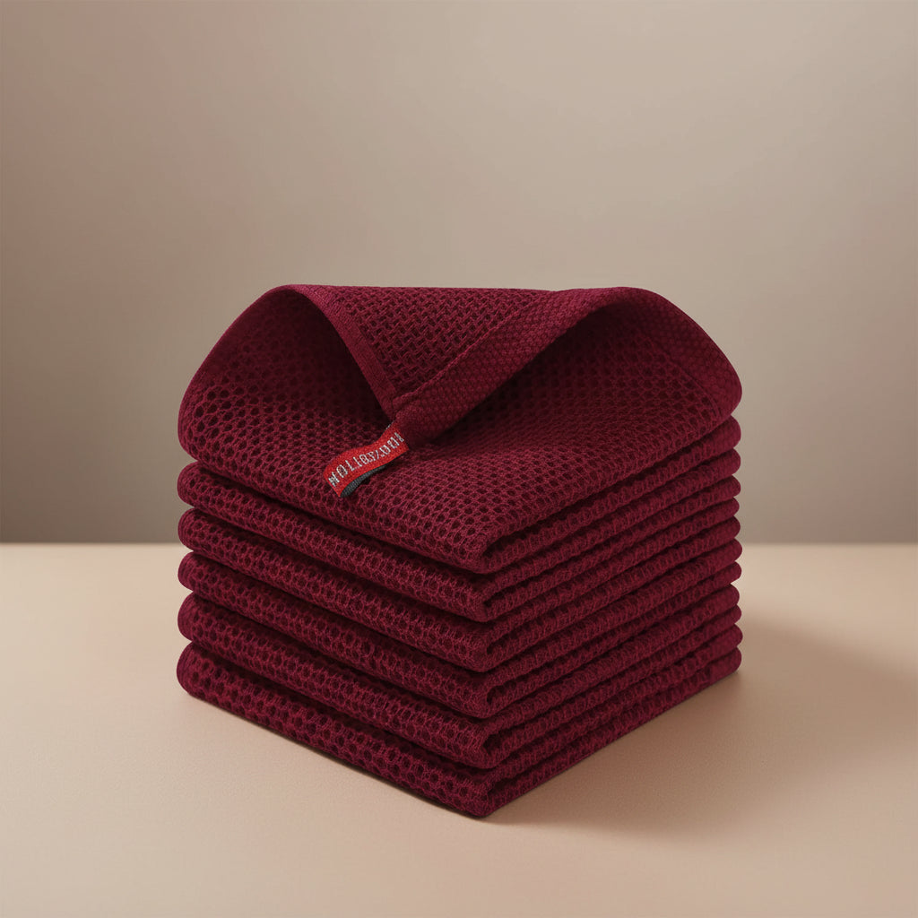 Premium Cotton Kitchen Cloths Set – Highly Absorbent Waffle Texture