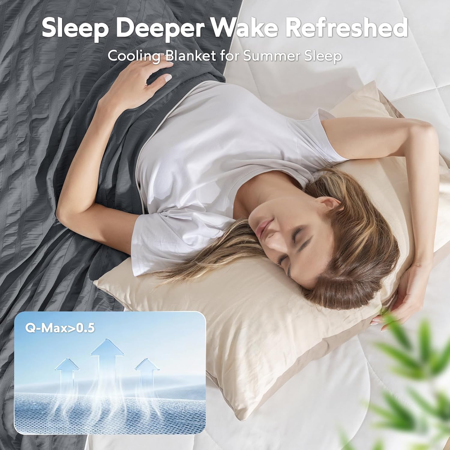 Lightweight Cooling Blanket with Dual-Sided Design for Warm Sleepers