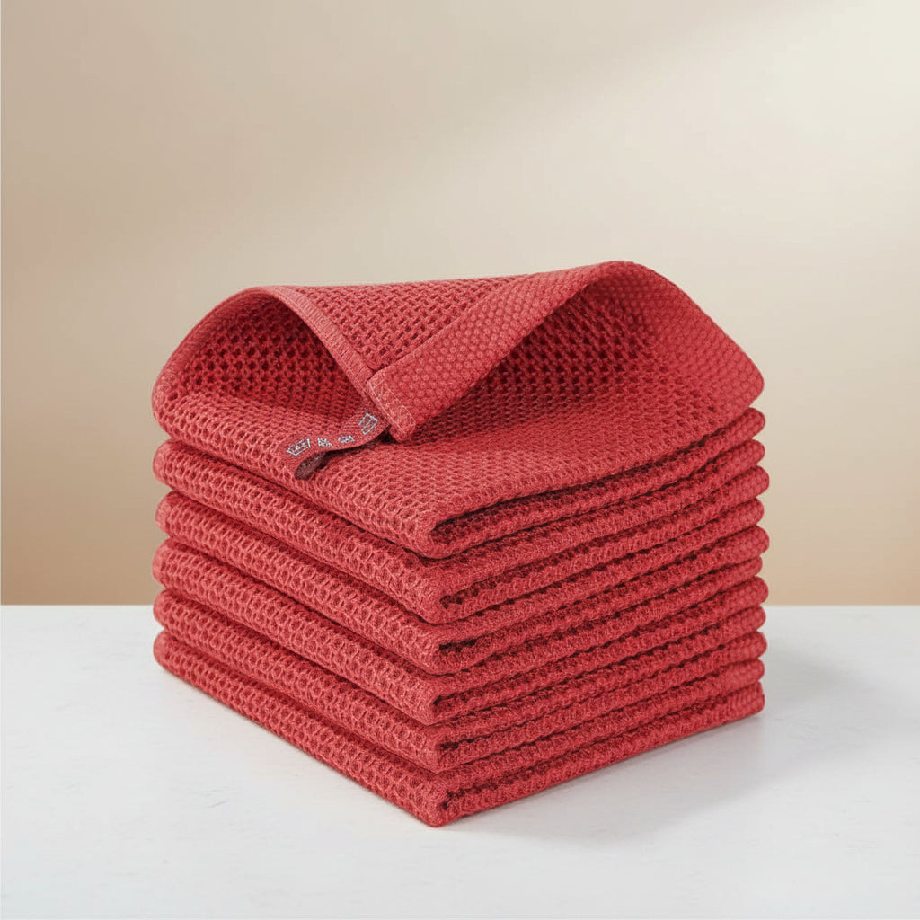 Premium Cotton Kitchen Cloths Set – Highly Absorbent Waffle Texture