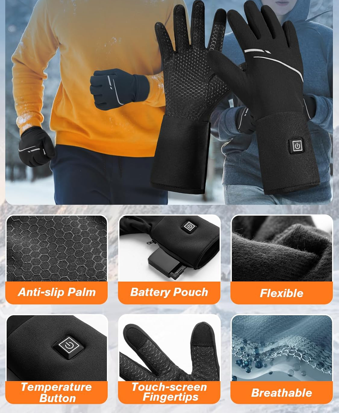 Lightweight Heated Glove Inserts
