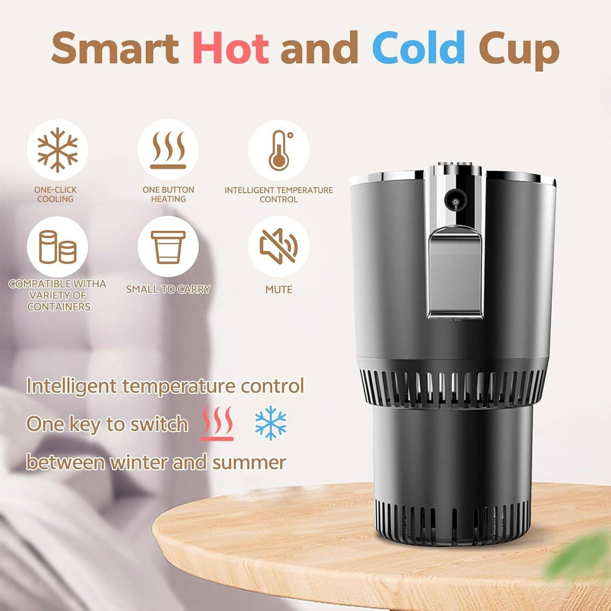 Car Cup Holder with Smart Cold and Warm Functionality