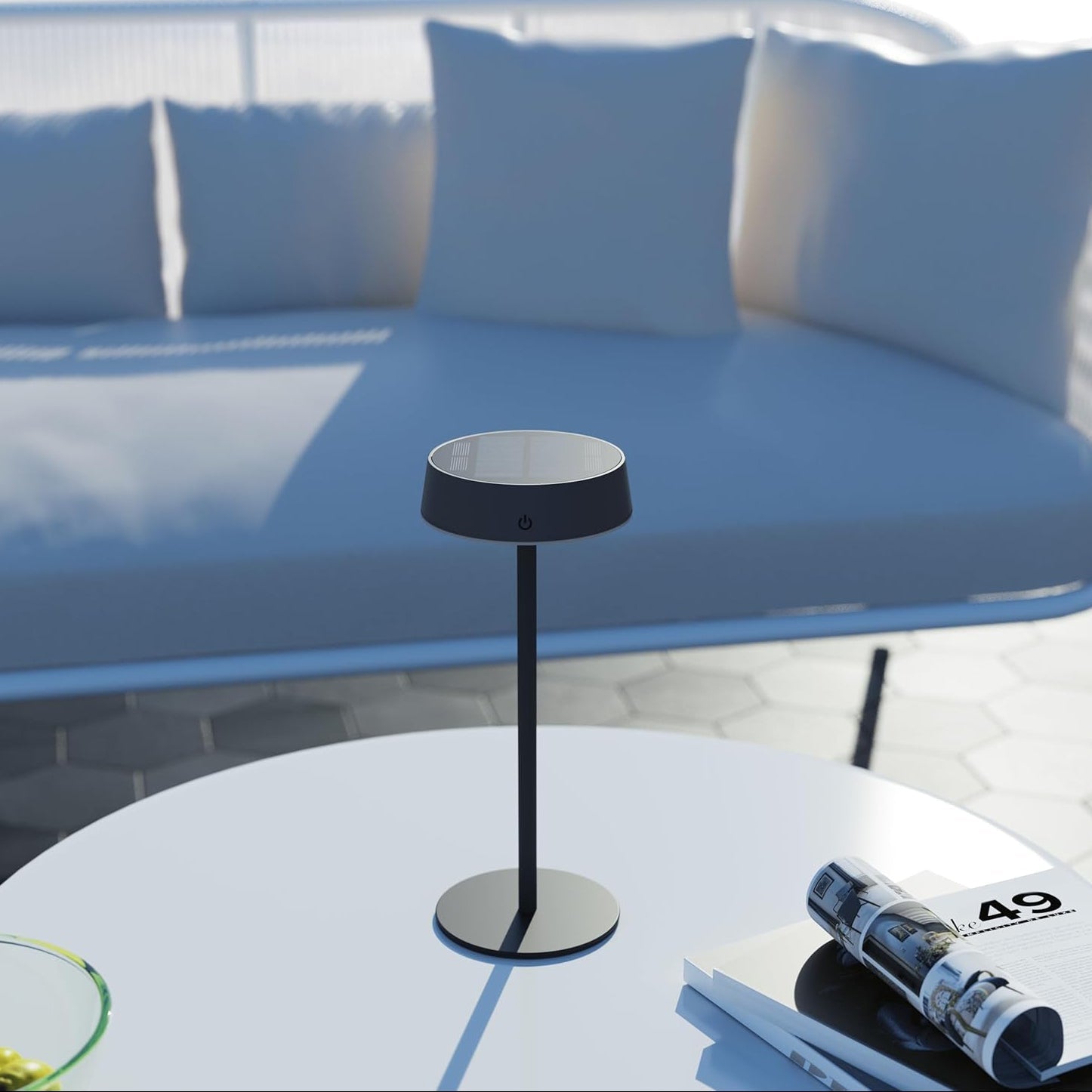 Adjustable Solar-Powered Table Lamp with Color Options