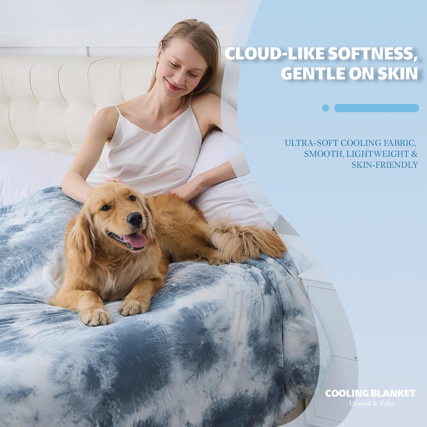 Cooling Blanket with Heat-Absorbing Material | Soft, Breathable Design for All-Year Use