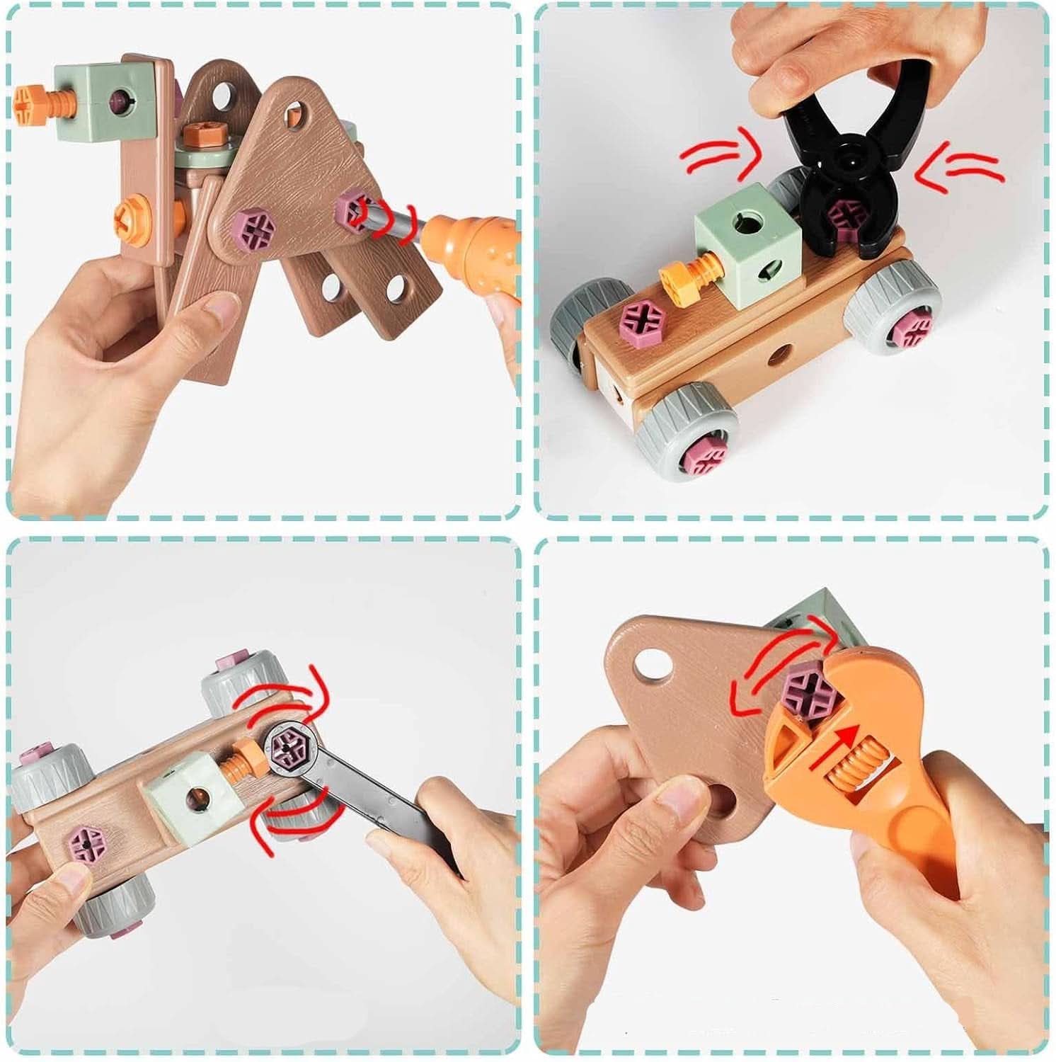KidCraft 100-Piece Tool Kit for Young Innovators Aged 3+