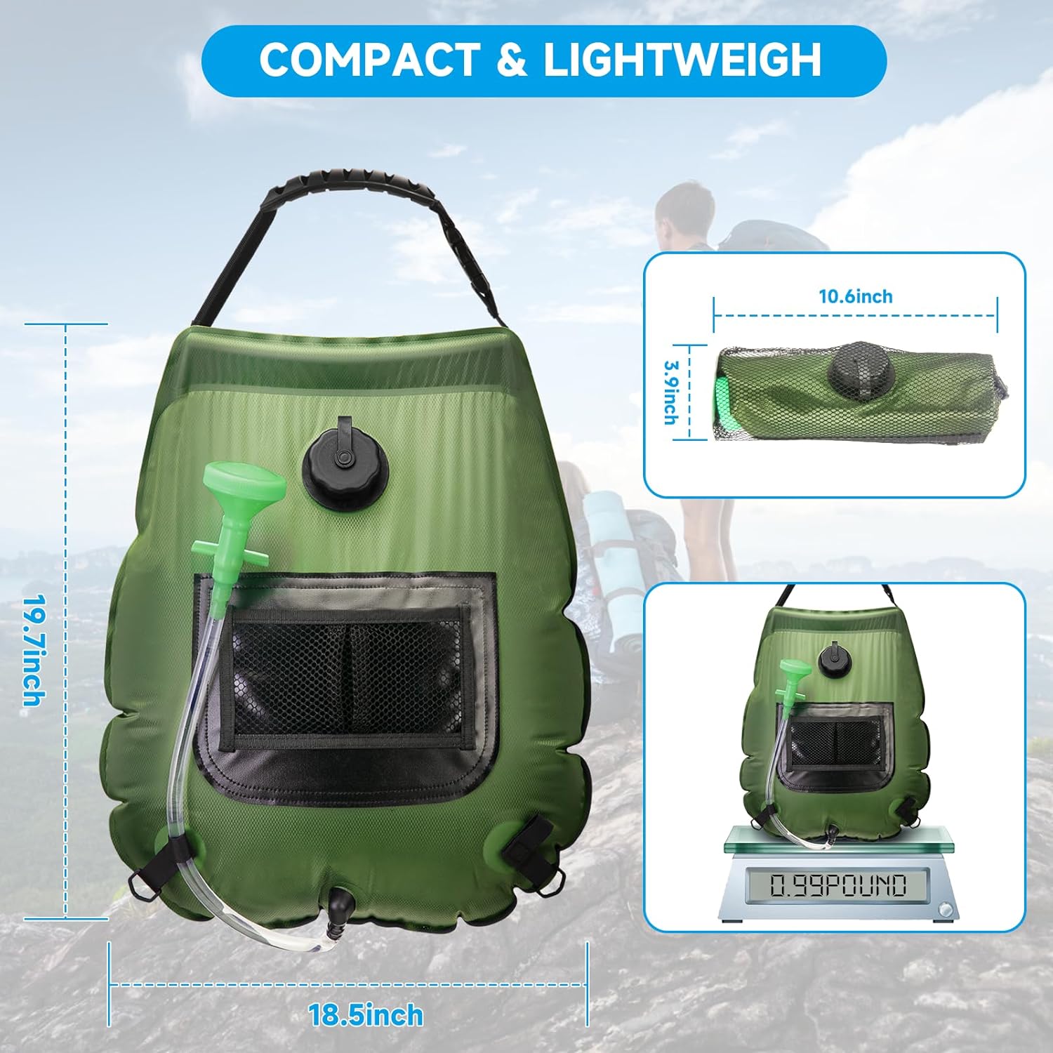 Camping Shower Bag - Portable Outdoor Water Storage