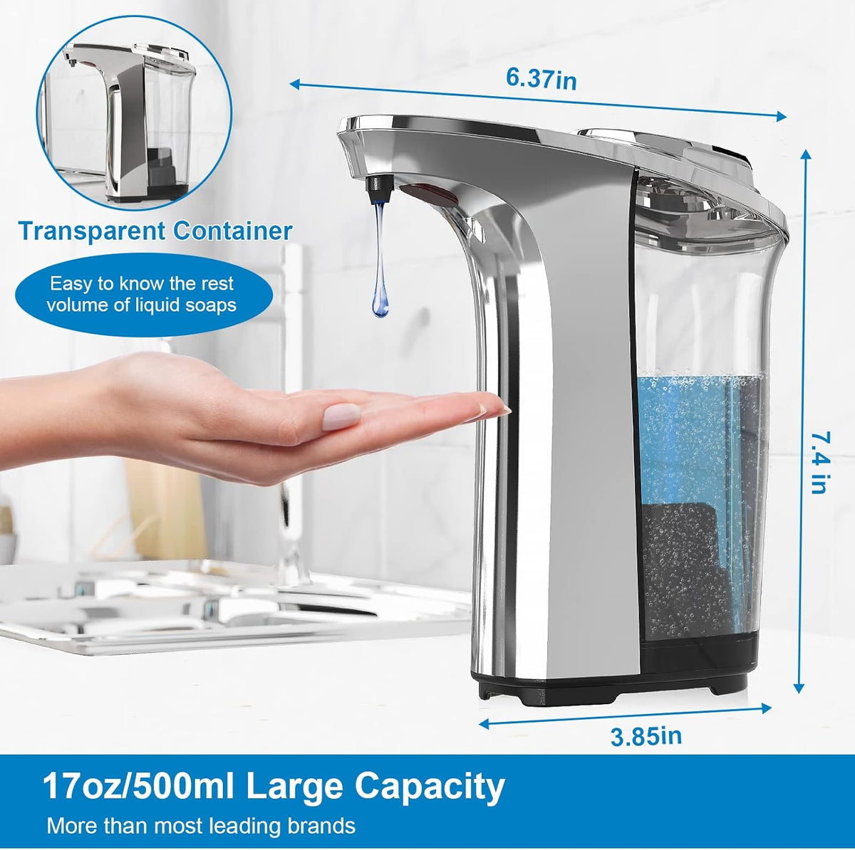 Touchless Automatic Soap Dispenser for Kitchen and Bath
