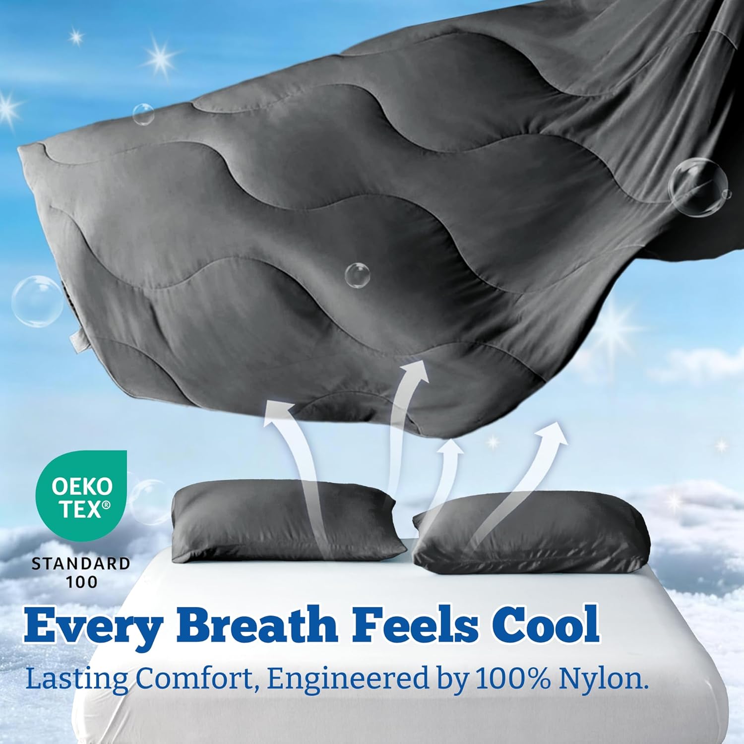 Lightweight Cooling Blanket Set with Pillowcases | Moisture-Wicking Fabric