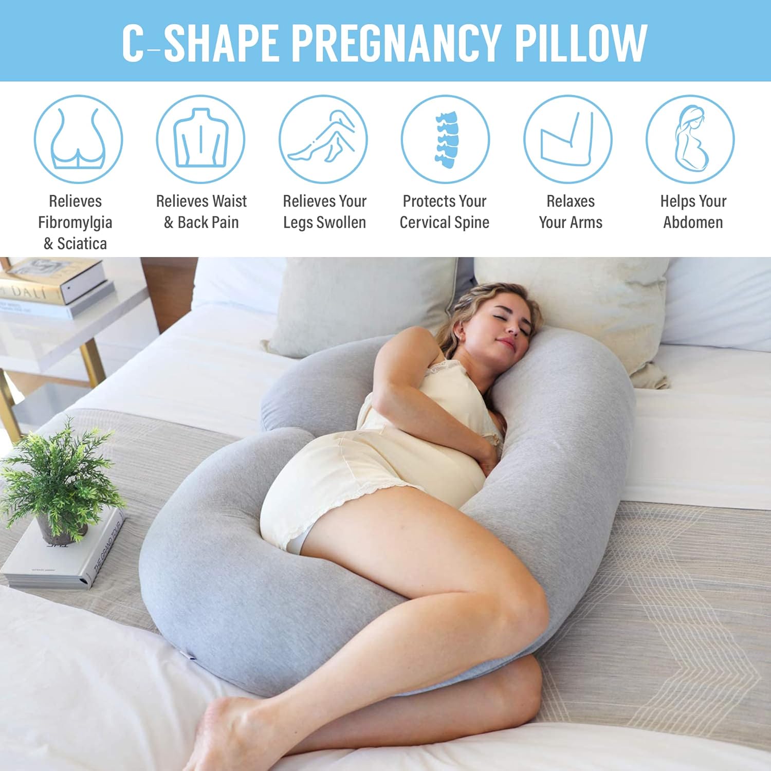 Embrace Comfort with Our Curved Full Body Maternity Pillow