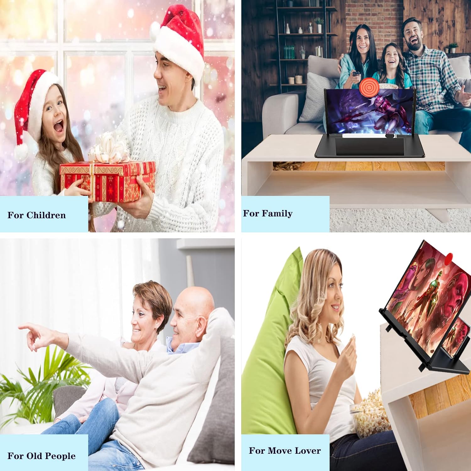 14-Inch Smartphone Screen Enlarger for Gaming, Movies, and Videos