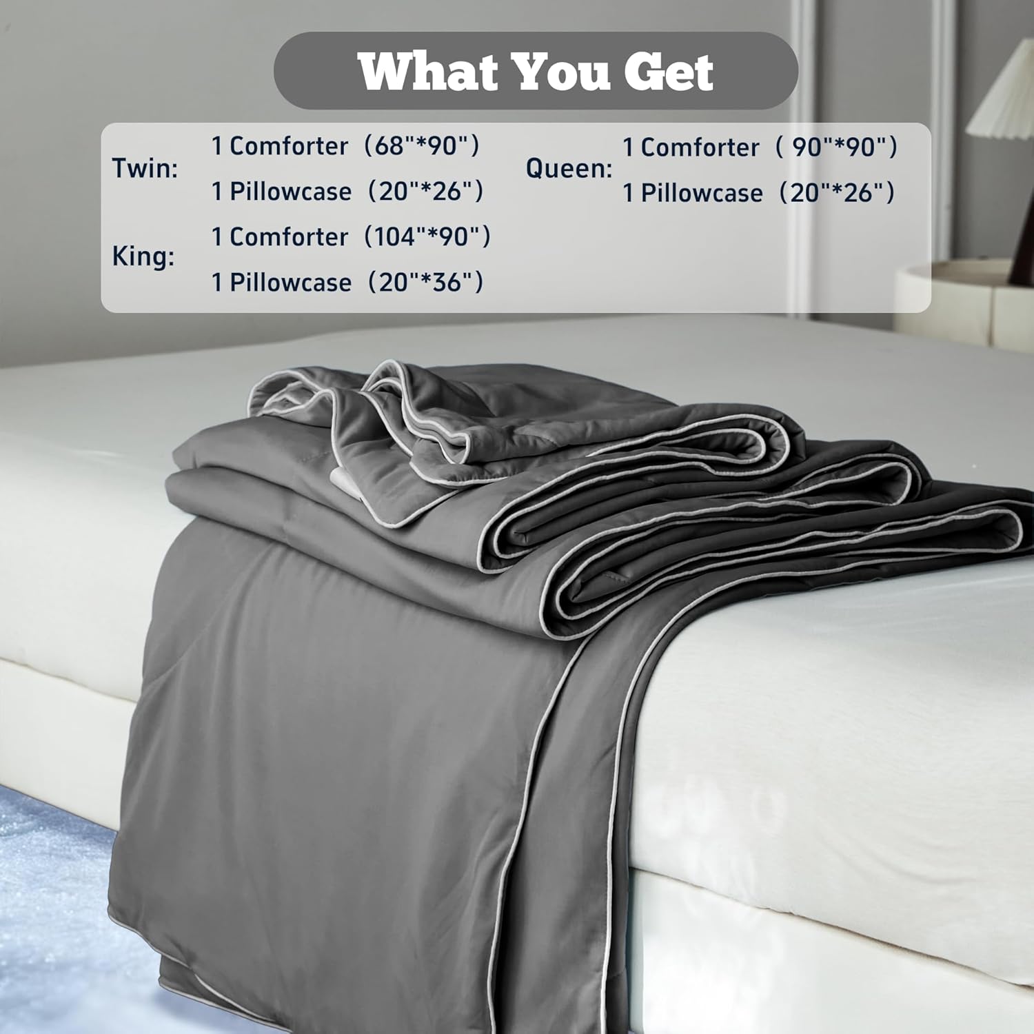 Lightweight Cooling Blanket Set with Pillowcases | Moisture-Wicking Fabric
