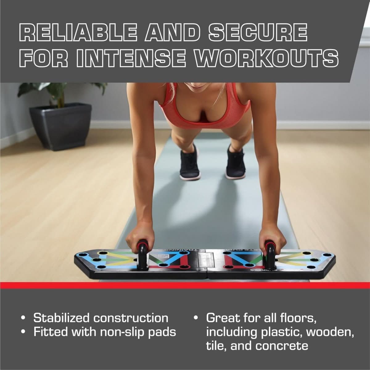 FlexiFit Portable Push-Up Board with 30 Targeted Positions