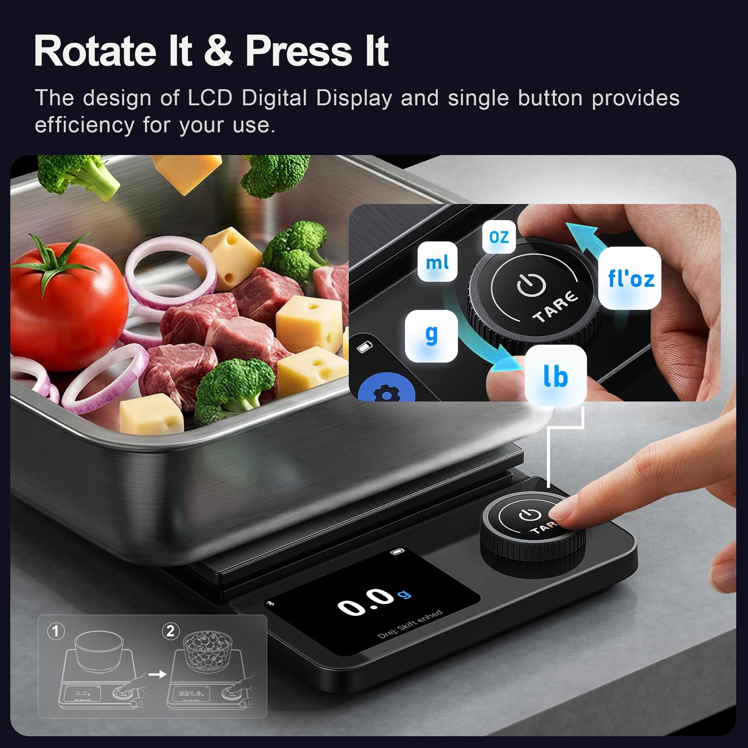 Digital Food Scale with Nutritional Calculator for Weight Management