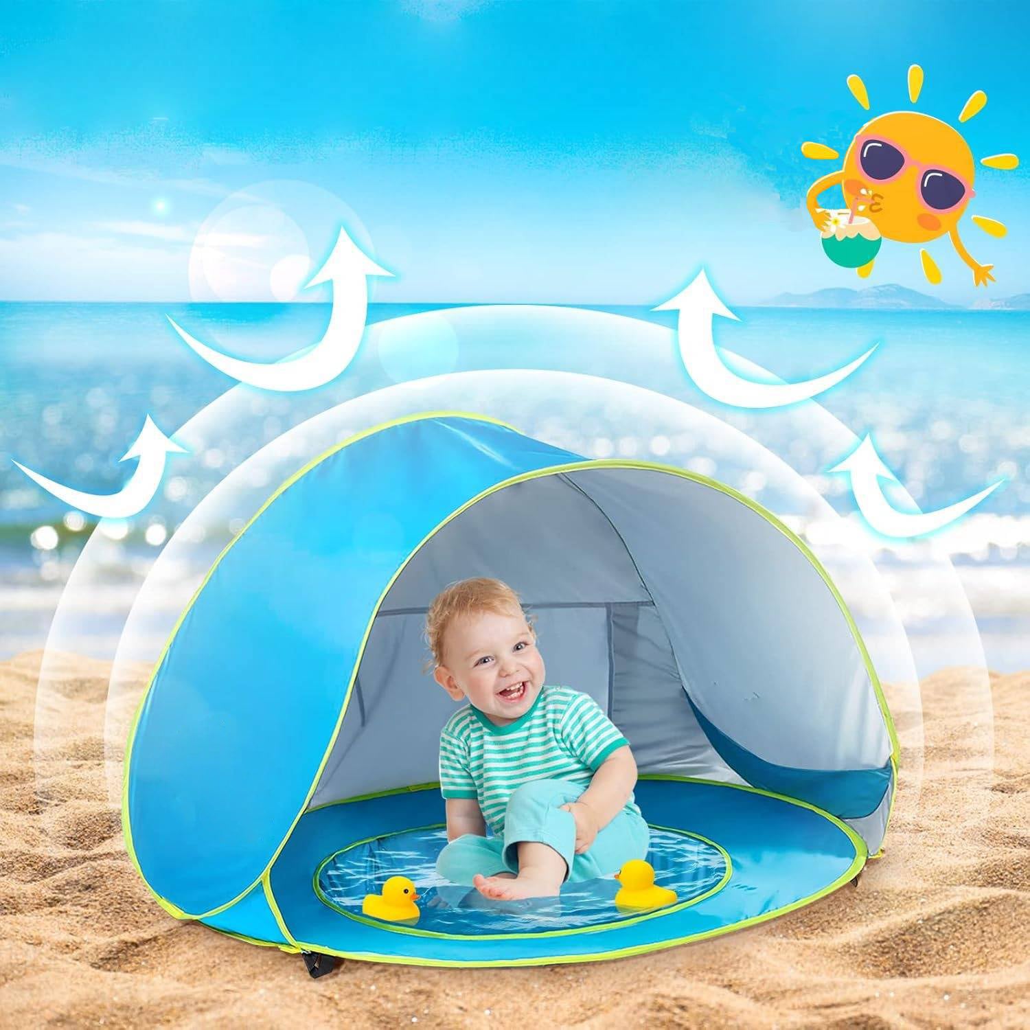 UV-Blocking Beach Tent for Infants