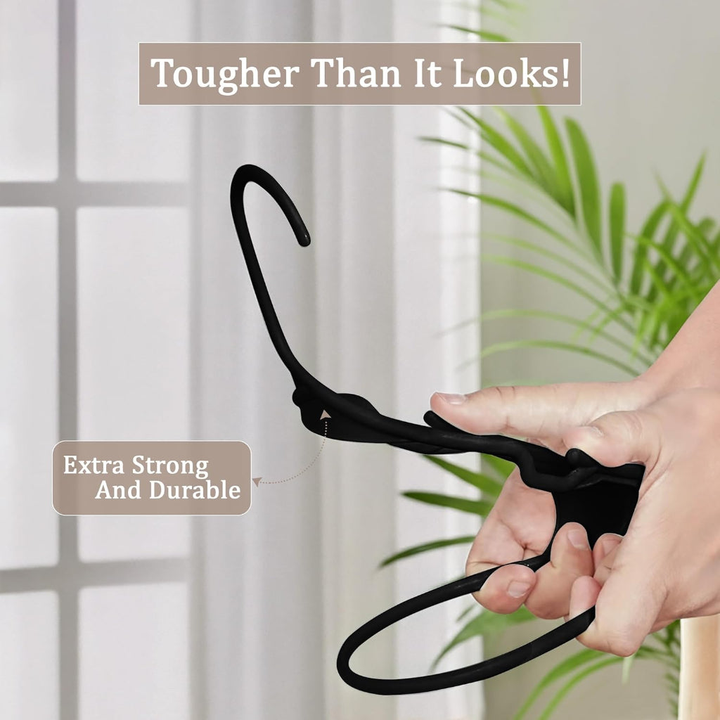Space-Saving Heavy-Duty Clothes Hanger Set for Closets