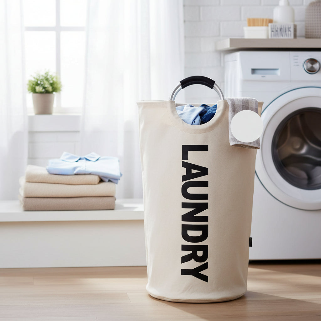 Spacious Waterproof Laundry Basket with Easy Carry Handles