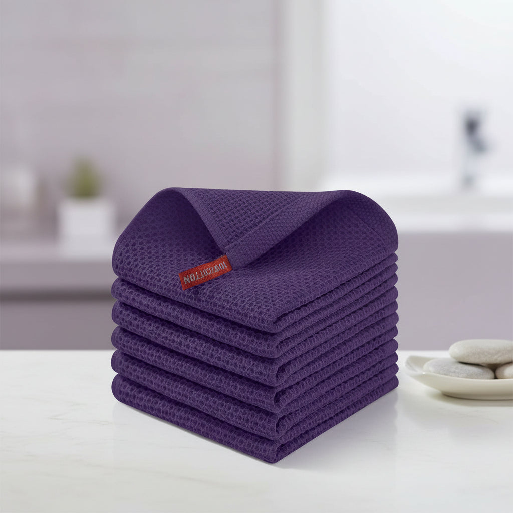 Premium Cotton Kitchen Cloths Set – Highly Absorbent Waffle Texture