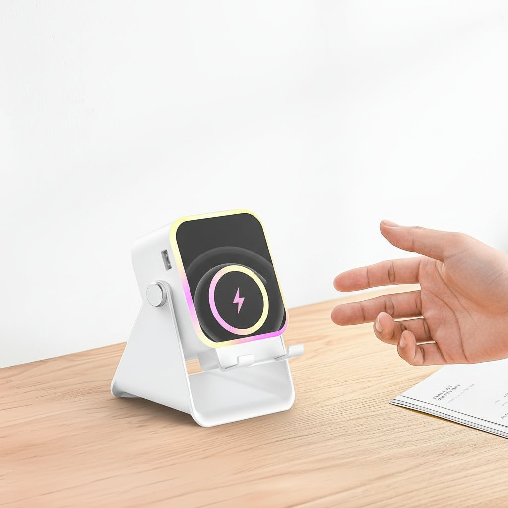 Smartphone Speaker Dock with Wireless Audio and Hands-Free Functionality