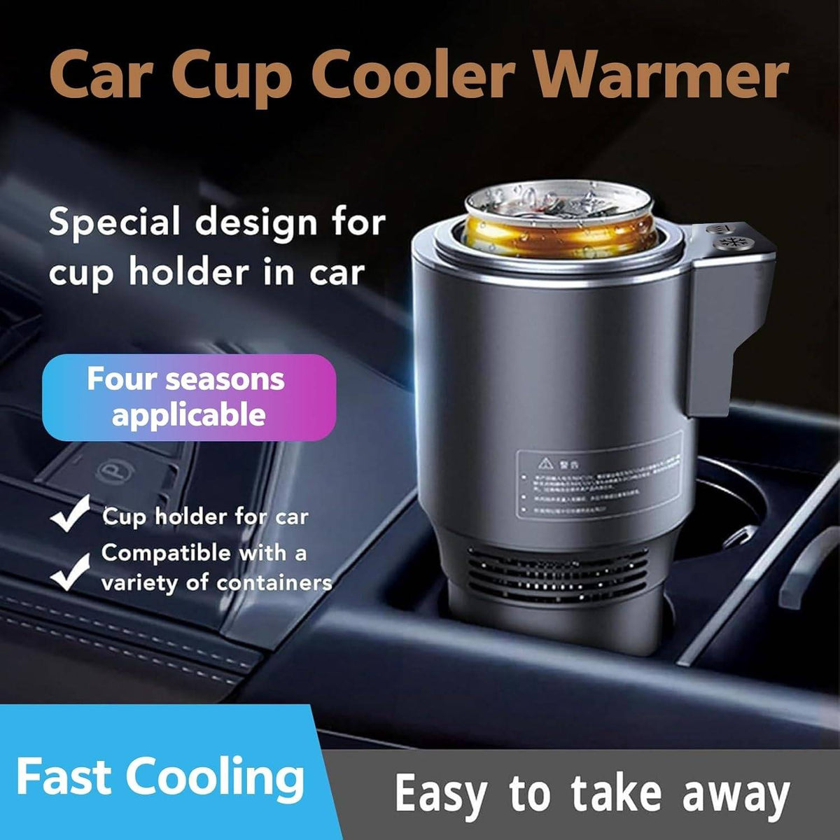 Car Cup Holder with Smart Cold and Warm Functionality