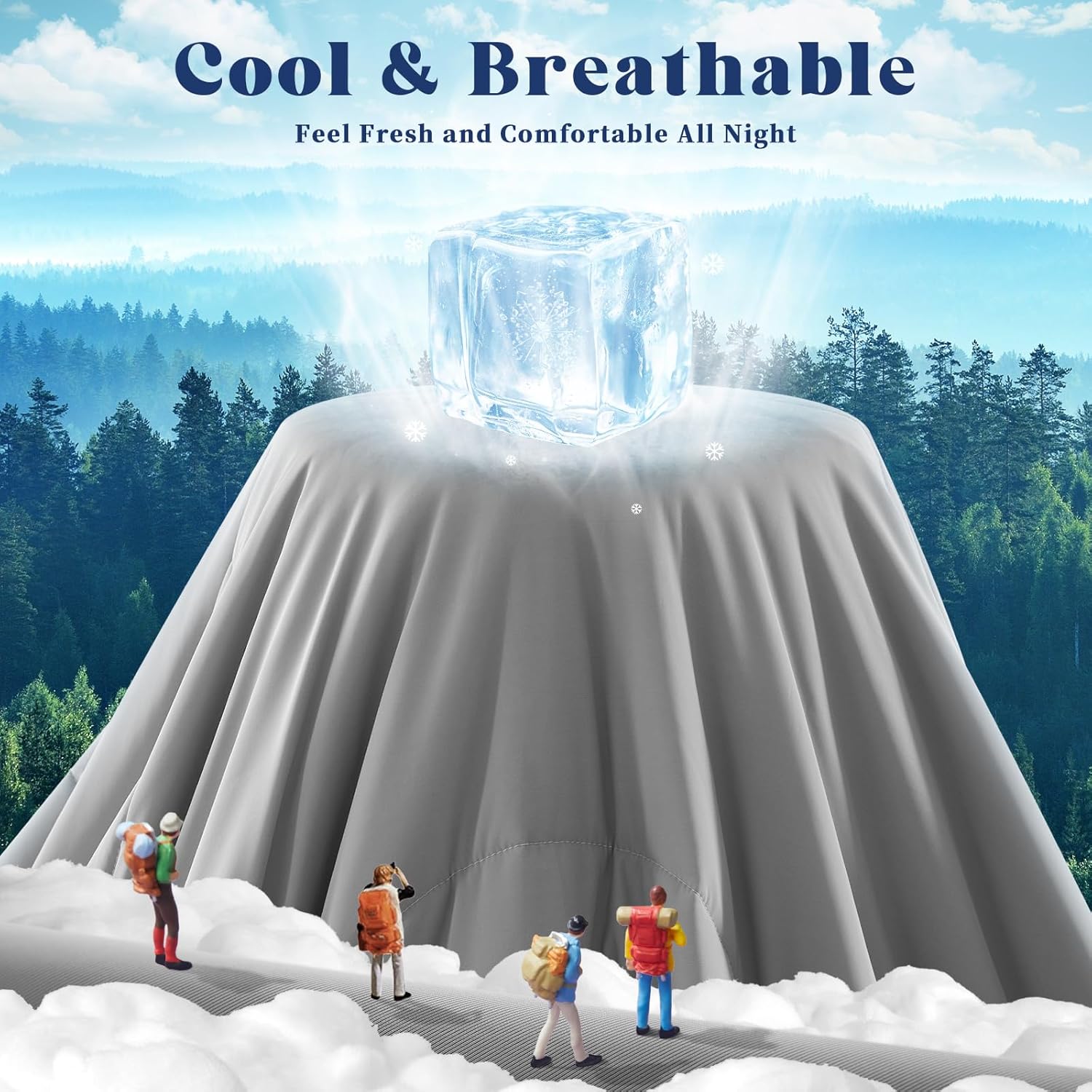 Double-Sided Cooling Blanket for Hot Sleepers | Breathable Ice Fabric