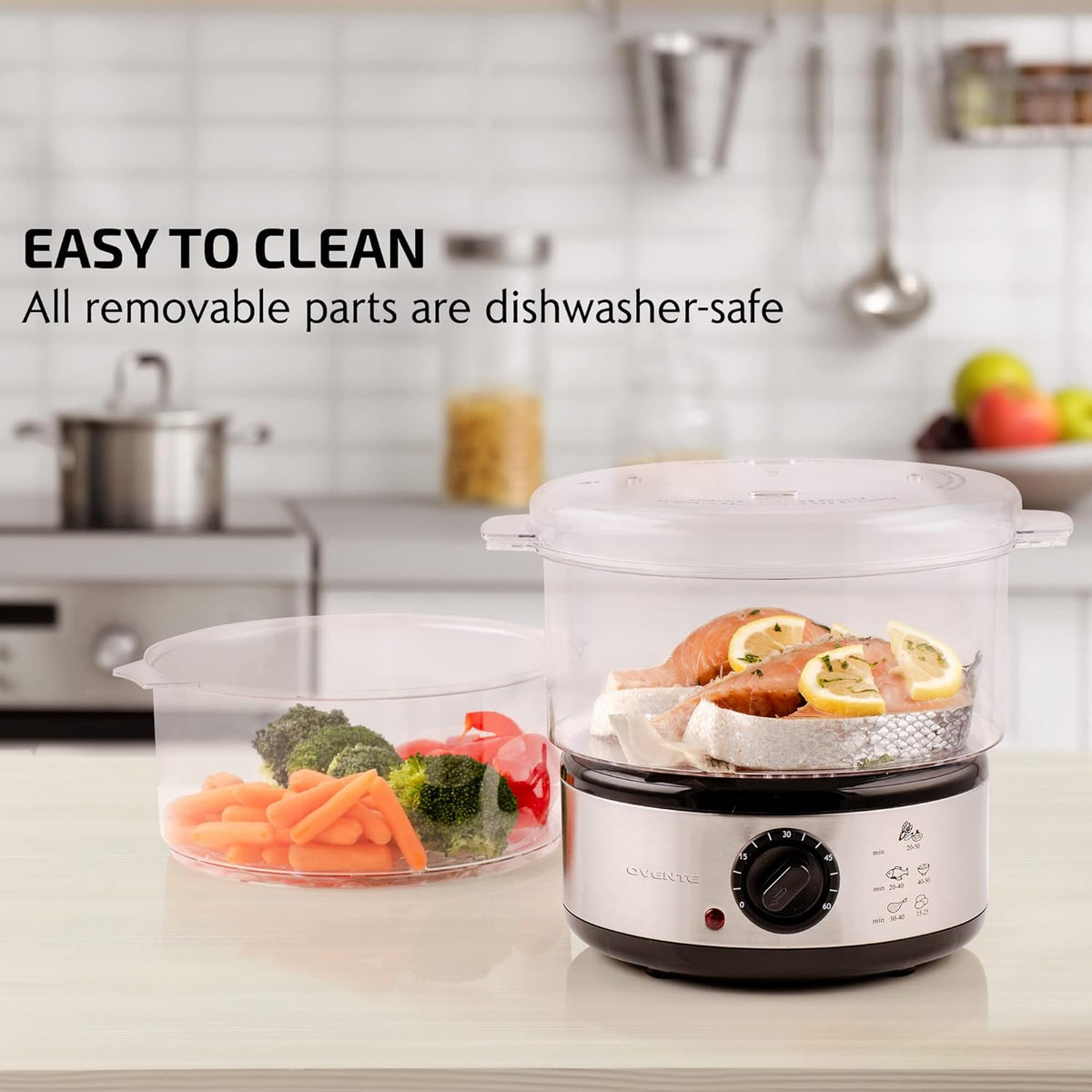 Vegetable Steamer Appliance with Electric Heating
