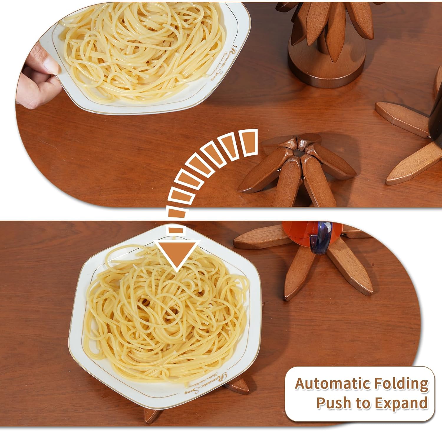 Heat-Resistant Wooden Coasters for Serving Hot Food