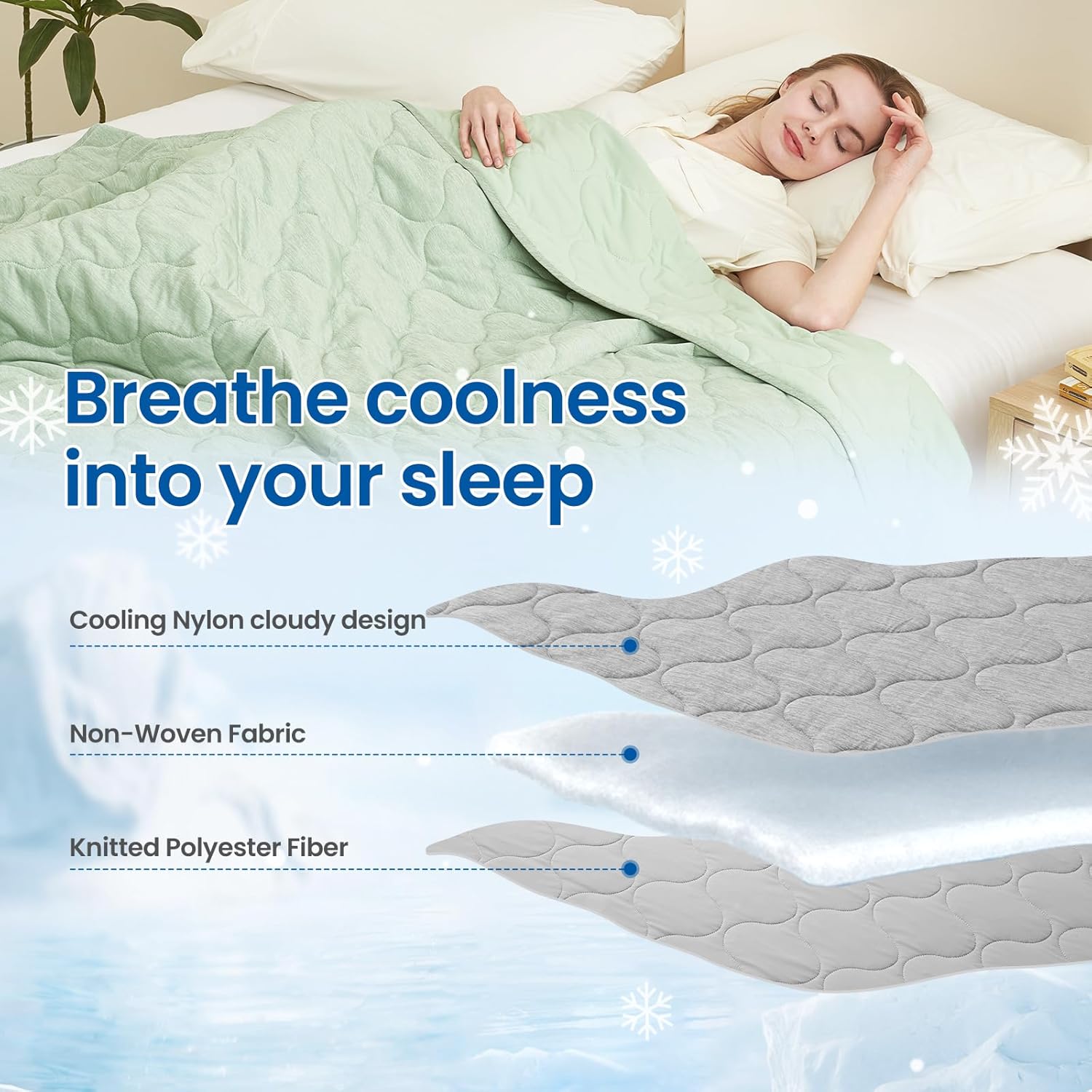 Cooling Dual-Sided Blanket for Hot Sleepers - Soft Lightweight Throw