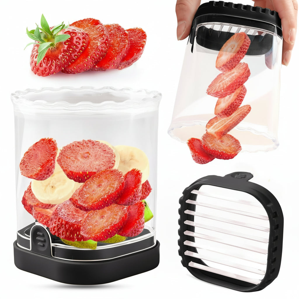 Effortless Fruit Slicing Tool with 8 Precision Blades