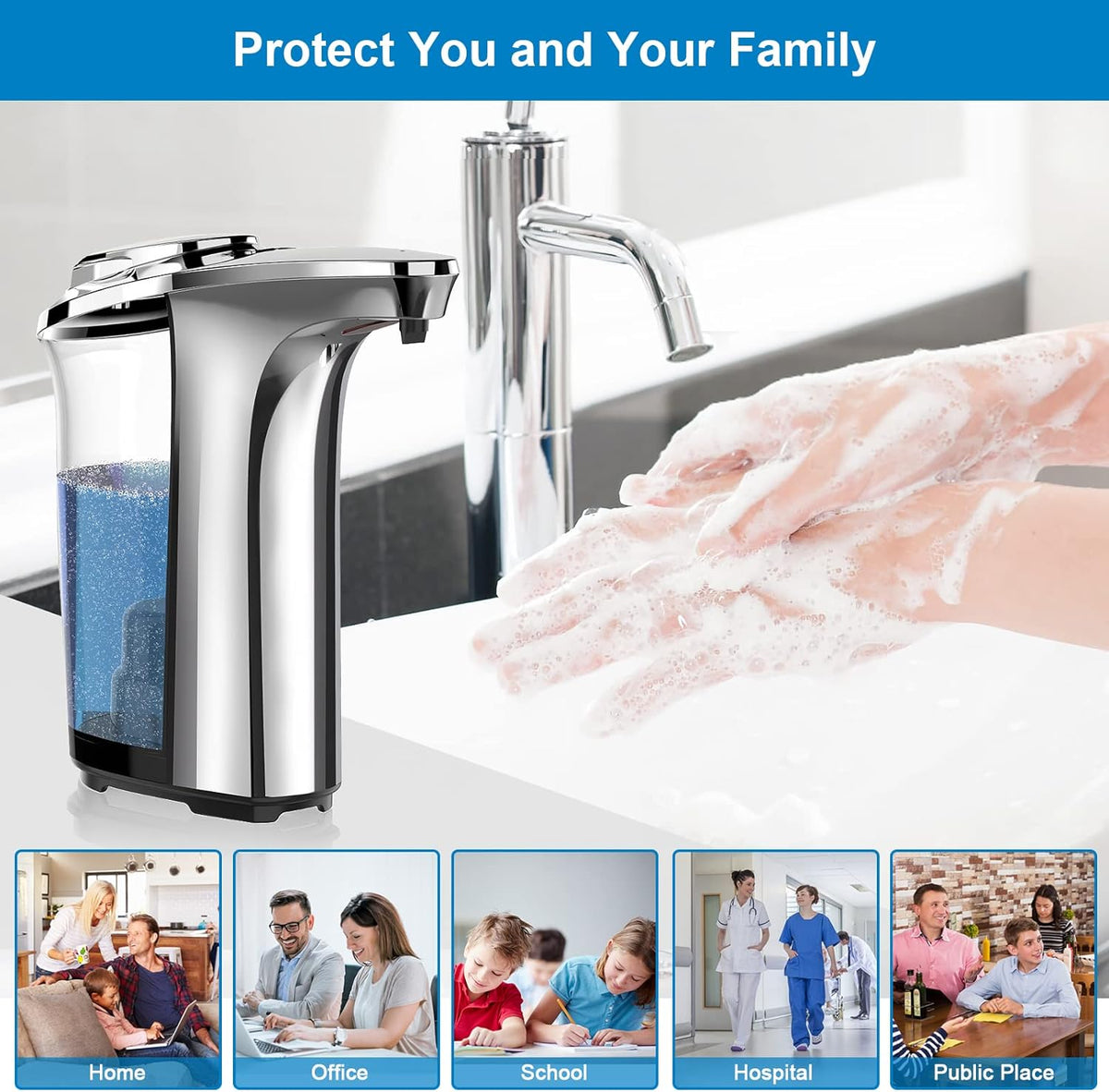 Touchless Automatic Soap Dispenser for Kitchen and Bath