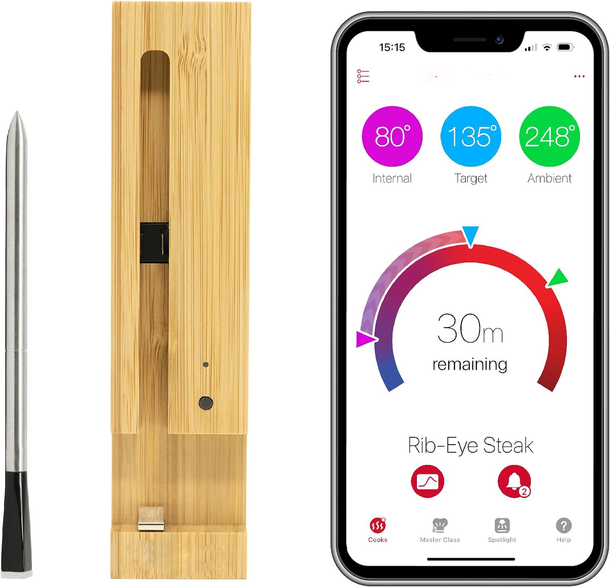 Smart Wireless Meat Thermometer for Accurate Cooking