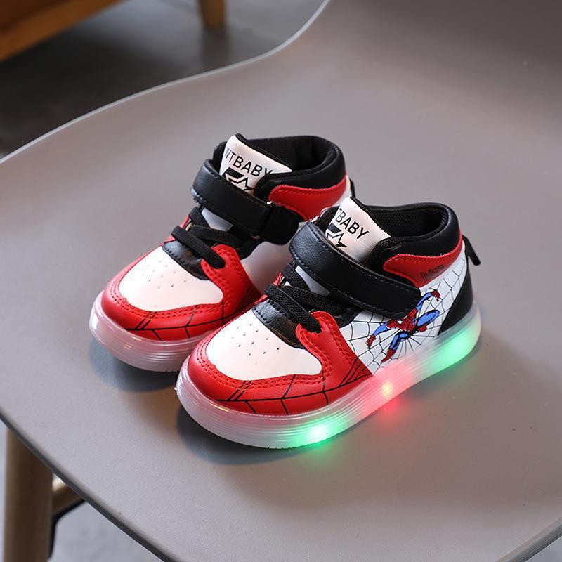 Kids' Sneakers | LED Light-Up Outsole & Velcro Strap | PU Upper & Cotton Insole | Comfortable Fit