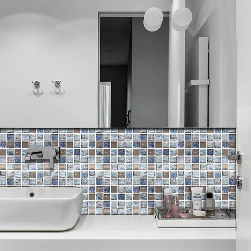 Plastic Peel & Stick Mosaic Tile Mosaic Tile Wallpaper with Square Shape Clearhalo 'Flooring 'Home Improvement' 'home_improvement' 'home_improvement_peel_stick_blacksplash' 'Peel & Stick Backsplash Tile' 'peel_stick_blacksplash' 'Walls & Ceilings' Walls and Ceiling' 7312353