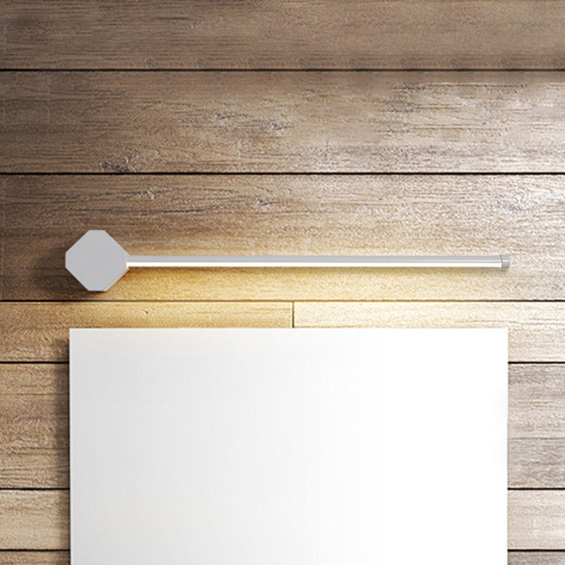 LED Bathroom Sconce Simple Black/White Finish Vanity Wall Light with Slim Linear Acrylic Shade, 16"/23.5" Long Black Clearhalo 'Modern wall lights' 'Modern' 'Vanity Lights' 'Wall Lights' Lighting' 732509