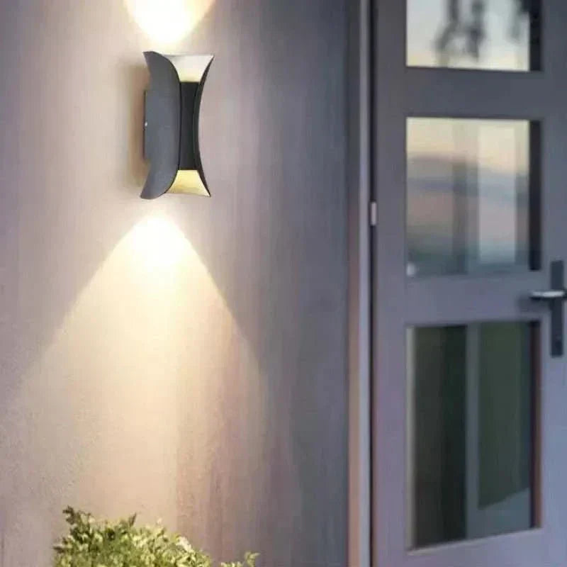 SleekWave Curved LED Outdoor Wall Light with Weatherproof Design