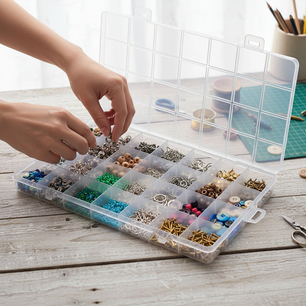 Versatile Plastic Storage Organizer with Compartments