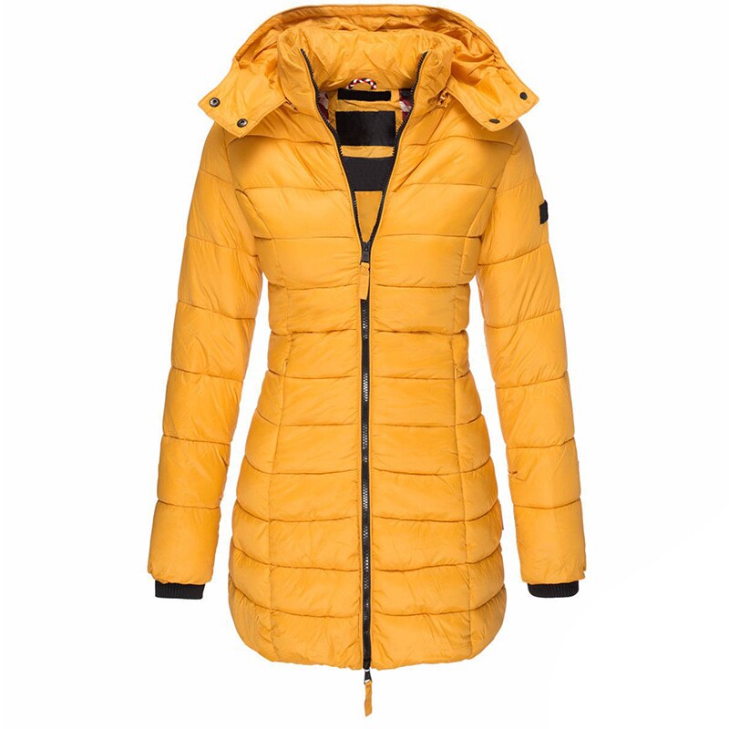 Women's Hooded Down Jacket | Quilted Longline Design | Premium Down Insulation | Warm Weather Protection