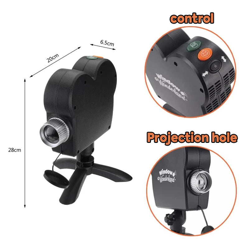 Halloween Holographic Projector with Spooky Animations and Sound