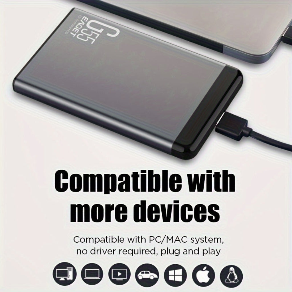 Compact External SSD for Effortless USB Storage and Backups