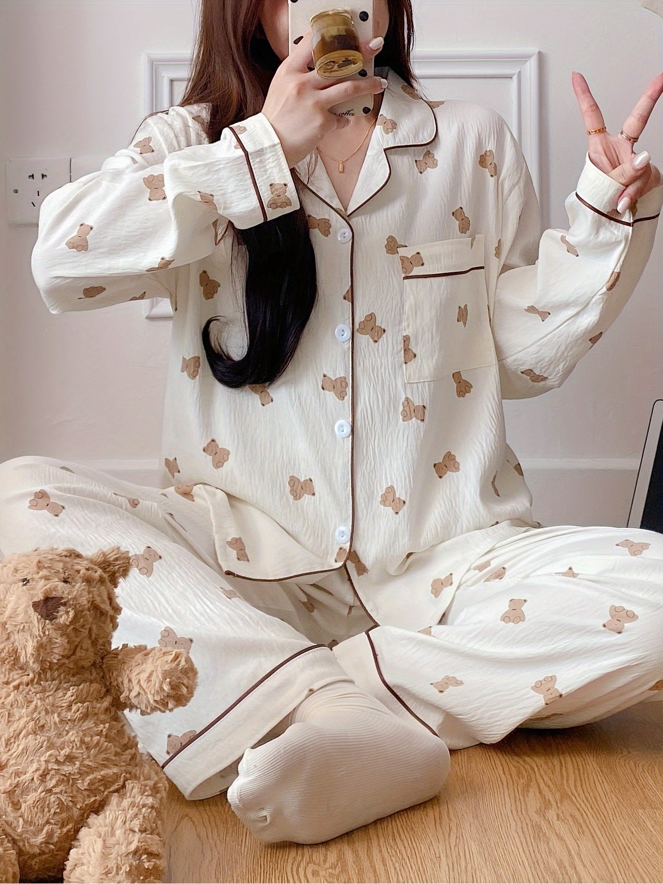 Women’s Pajama Set | Long Sleeve | Cozy Warmth & Stylish | Polyester