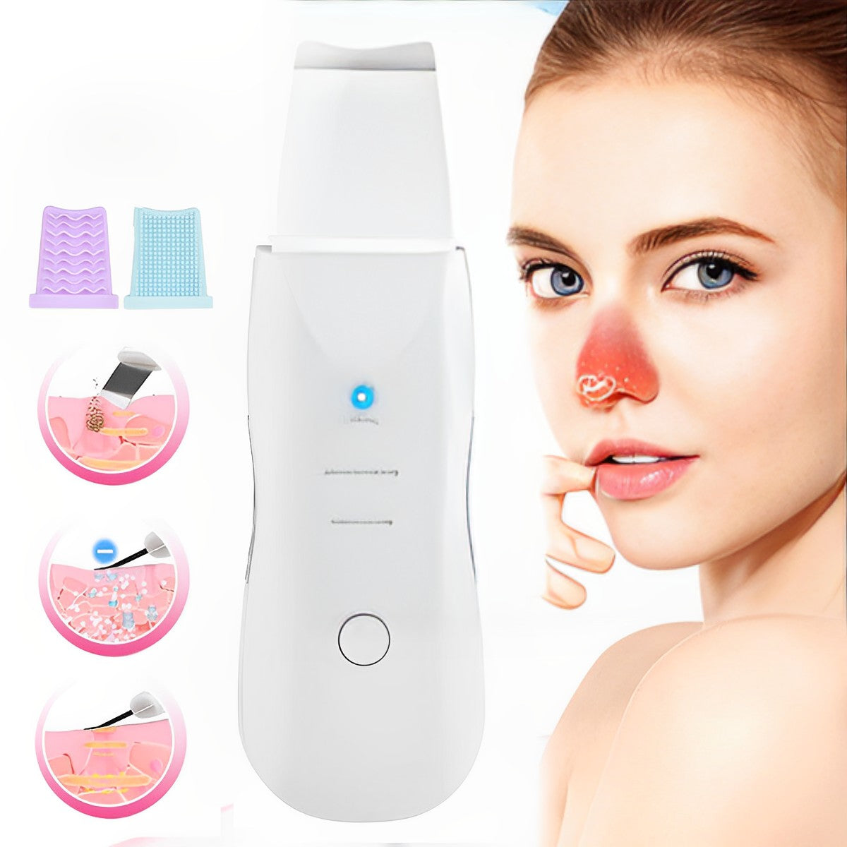 High-Performance Ultrasonic Facial Scrubber Tool