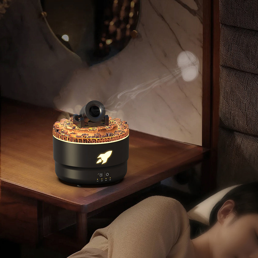 Cordless Aroma Diffuser | Flame-Effect LED | Portable Relaxation Device | Plastic