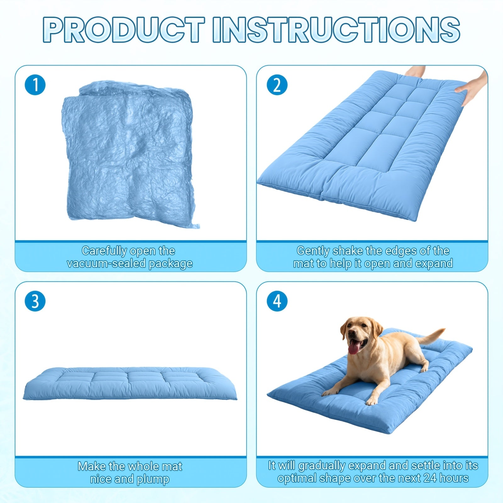 Extra-Large Summer Cooling Mat Dog Sofa Bed | Ultra-Soft, 8 Compartments, Extra-Large Plush Dog Sofa Bed | Super Soft, Thick Polyester Pet Mat with a Non-Slip Bottom | Comfortable Rectangular Sofa Suitable for Small to Large Dogs And Cats