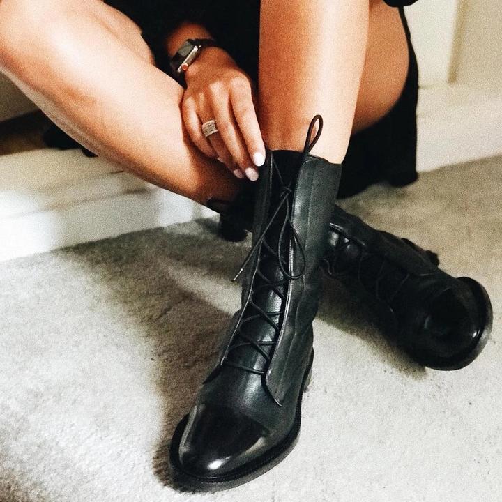 Women’s Ankle Boots | Eco-Leather Lace-Up with Cap Toe | Cotton Lining & Lightweight Sole | Removable Insole