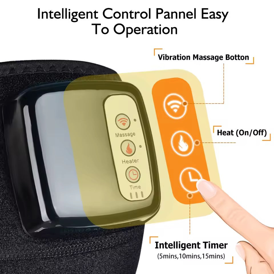 Heating and Vibration Wrap with Rechargeable Function | 45–60°C | 3 Levels | Timer | For Knee, Elbow, and Shoulder