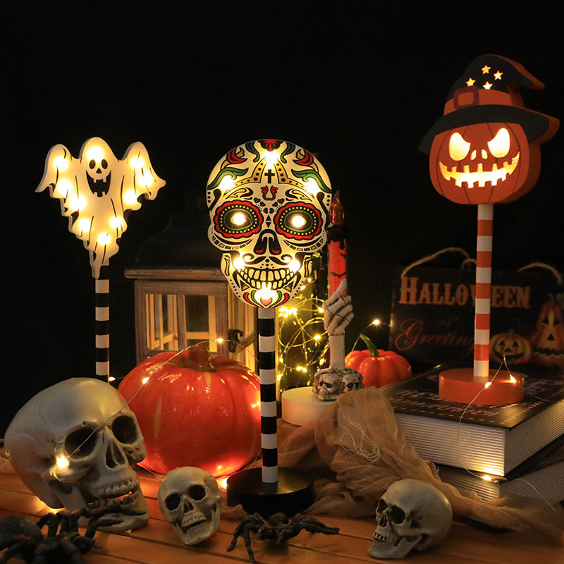 Solar-Powered Outdoor Halloween Lanterns with Spooky Glow