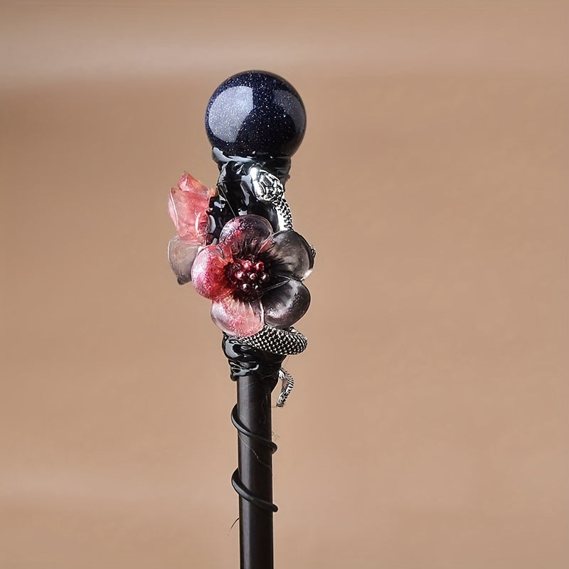 Handcrafted Crystal Witch Wand Halloween Costume Accessory