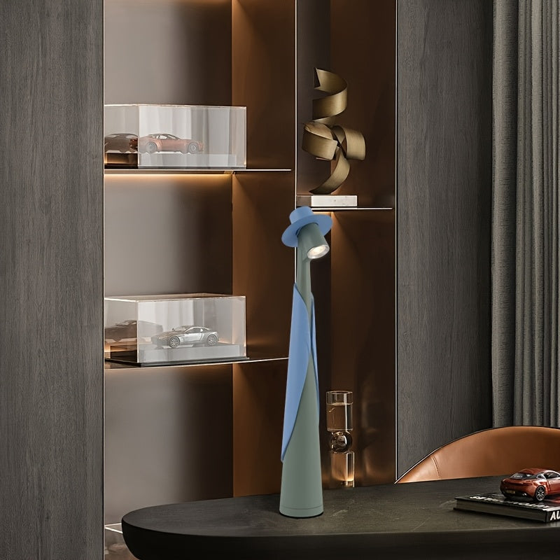 Artisan Glow Touch-Control LED Table Lamp with Rechargeable Battery